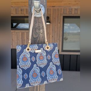 spartina 449 Blue Paisley Tote Bag